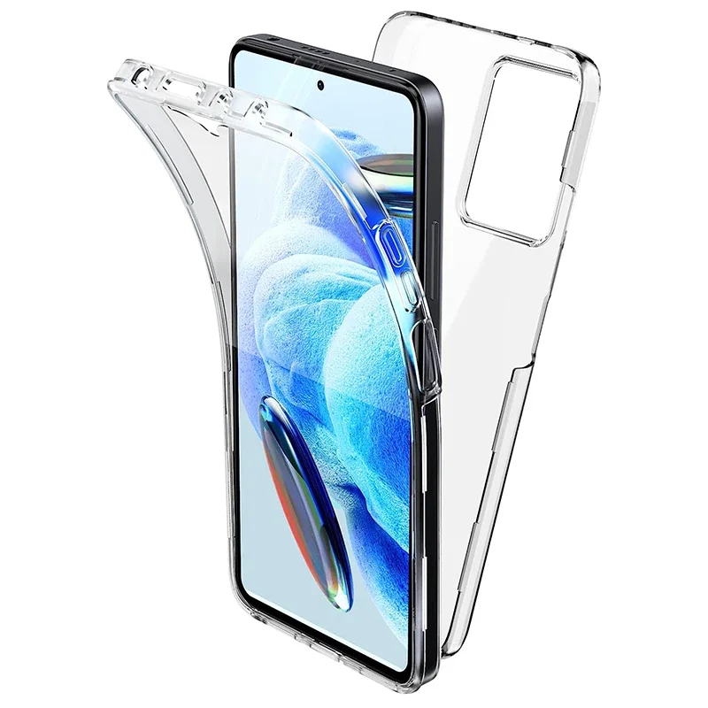 360° Full Cover Clear Case For Xiaomi Redmi Note 12 11 11S 10 10S 9 9S Pro Plus 4G 5G 10A 10C 9A 9C 9T Hybrid Silicone Hard Thin