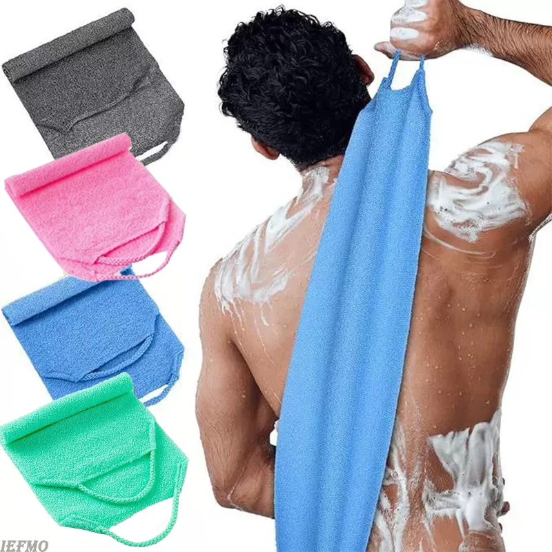 4 Color Exfoliating Bath Scrubber Glove,Towel Body Back Scrub Towel for Bath Stretchable Full Body Scrub Bathroom Supplies 1