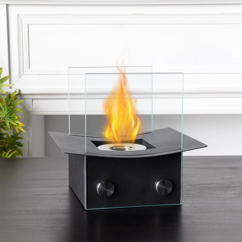 Square Tabletop Bio Ethanol Fireplace Portable Fire Bowl BioEthanol Fire Pit Fireplace Alcohol