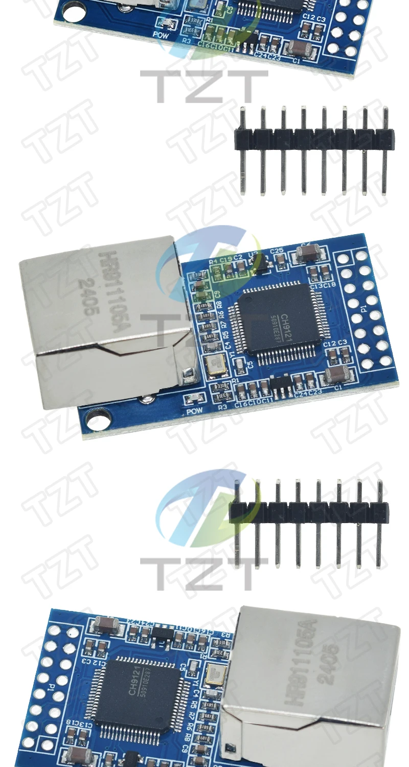 1/2/5PCS CH9121 Netzwerk Modul UART Serielle port zu Ethernet modul serielle server netzwerk modul TZT TCP/IP 51/STM32 3,3 V 5V – Detail 10