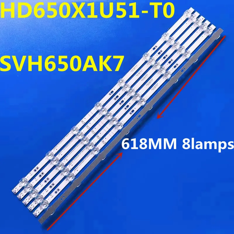 LED Backlight Strip 8lamps For 65V1F HZ65T5D HZ65A56E HZ65A59E HZ65A57E SVH650AK7 ZD_SSC_D650_6X8 HD650X1U51-T0+2019052001