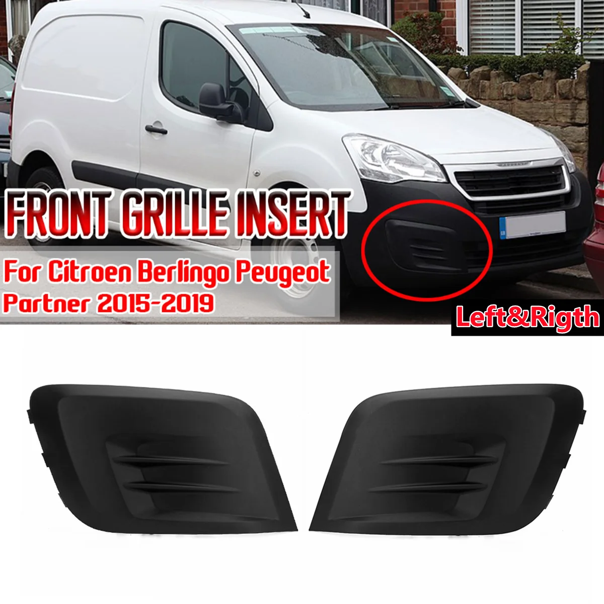 Car Bumper Accessories RM-CAR PAIR FRONT BUMPER LOWER GRILLE For Peugeot Citroen