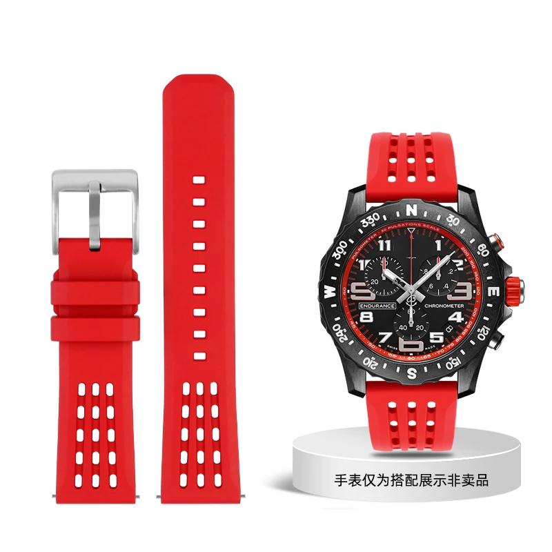 Premium Quick Release Fluorine Rubber Watch Strap with Porous Design