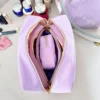 Large Capacity Women's Cosmetic Bag Simple Solid Color Ladies Nylon Storage Bags College Girls Pencil Case Purse Handbags 6