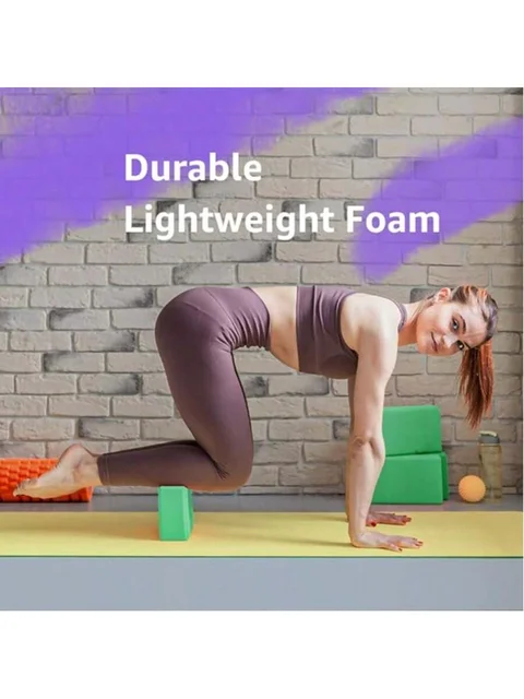 Two pieces of home leisure yoga bricks, Pilates foam bricks, multi-functional reinforcement mats, home fitness equipment foam br 4