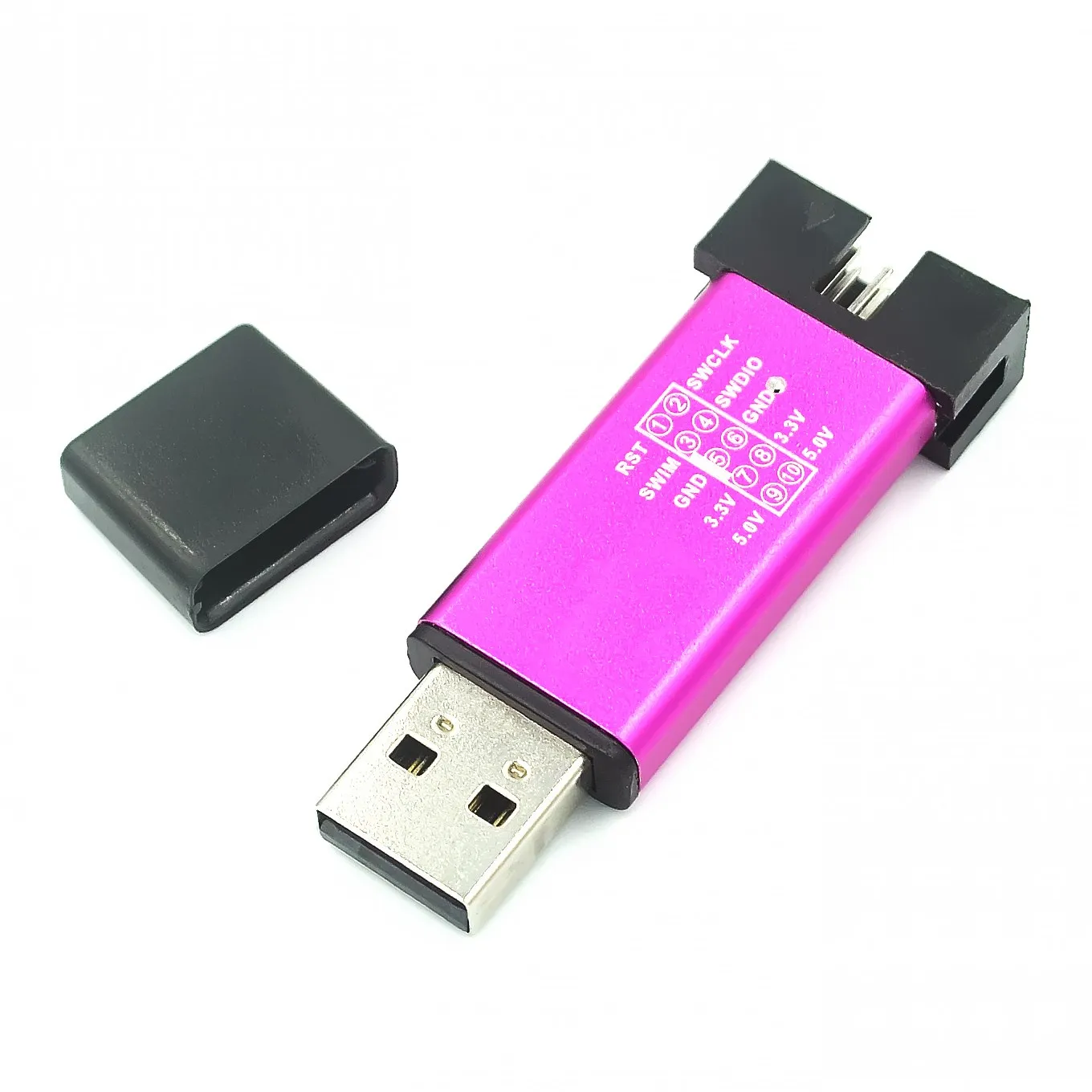 Connecteurs du programmeur ST-Link V2 Mini pour STM8 et STM32