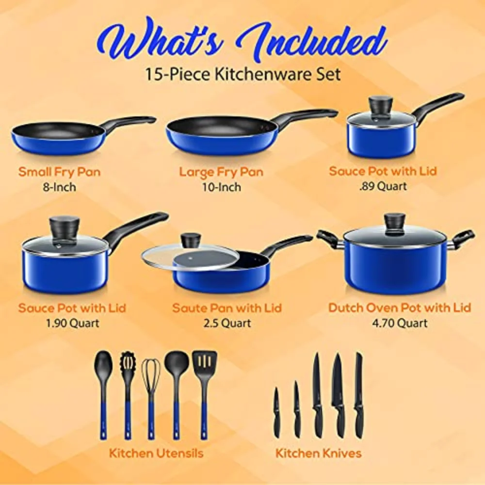 Serenelife 6 Piece Kitchenware Pots & Pans Set – Basic Kitchen