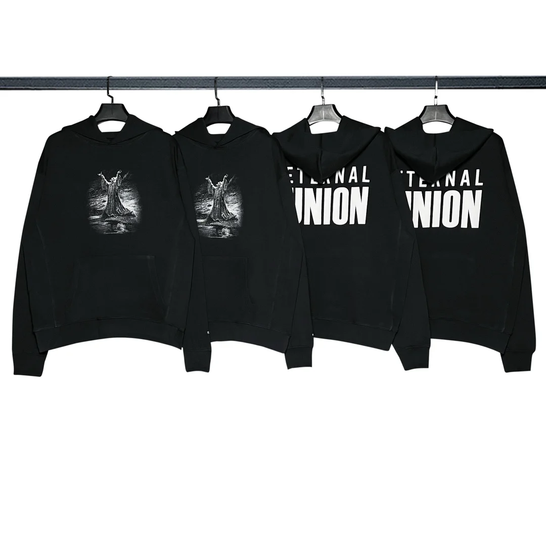 

High Quality 2023 Essentials Eternal Union Priest Print Hoodie Men Women Hip hop Streetwear Hoodies Sweatshirt Oversized