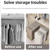 1pc Pull-Out Clothes Storage Rod Adjustable Foldable Metal Hanging Rail for Wardrobes Space-Saving Organizer Drying Racks 6