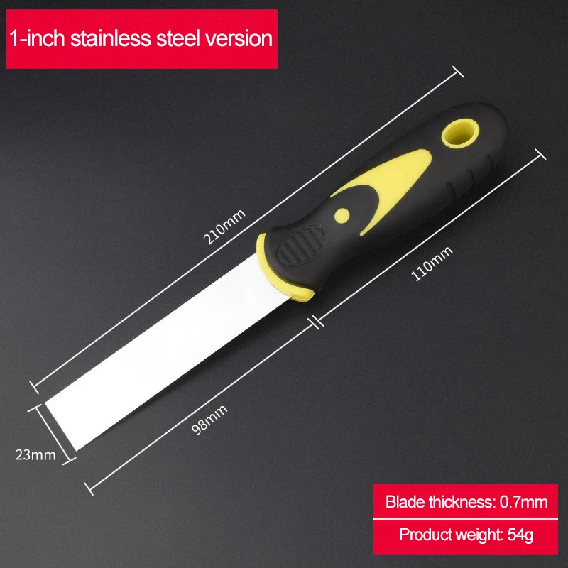 Putty Knife Scraper Drywall Spatula Wall Scraper Paint Scraper 1/1.5/2/2.5/3/4/5 Inch Multifunctional Putty Knife Stainless Steel Spatula Putty Scraper Cleaning Spatula DIY Construction Tools