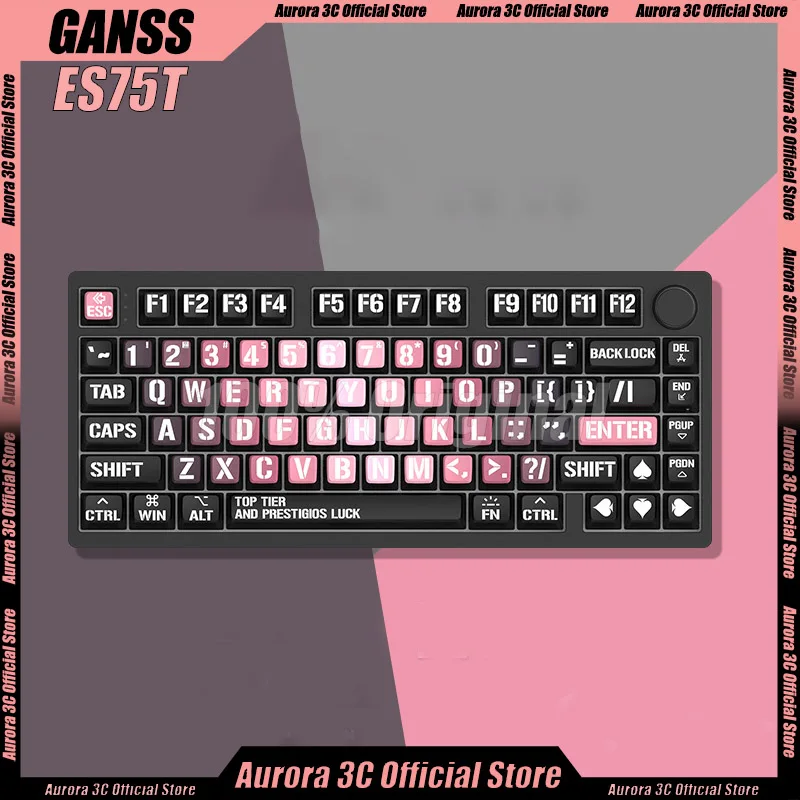 

Игровая клавиатура GANSS ES75T механическая, 3 режима, Usb/2,4g/Bluetooth