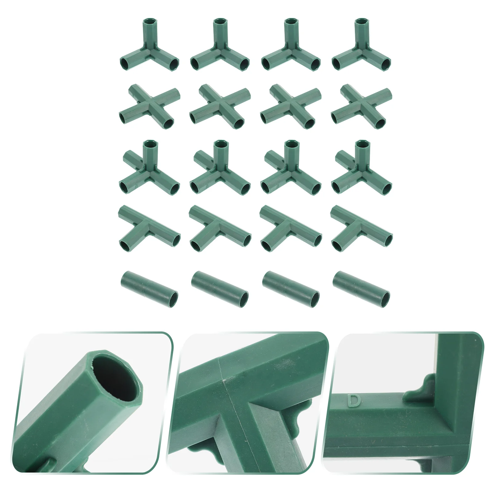 

20 Pcs Greenhouse Accessories Plants Plants Trellis Connector Connector Connecting Tubes Supports Water Joints Pillar Garden