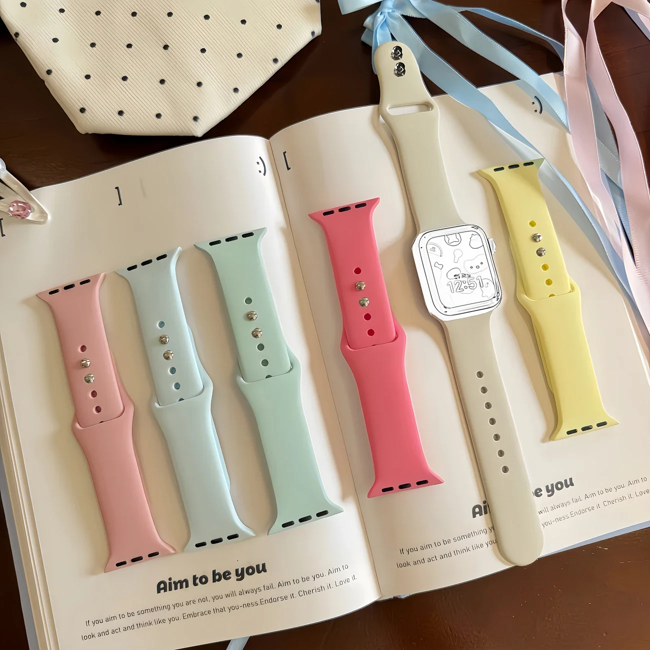 Sport Silicone Band for Apple Watch - Soft Rubber Bracelet Strap