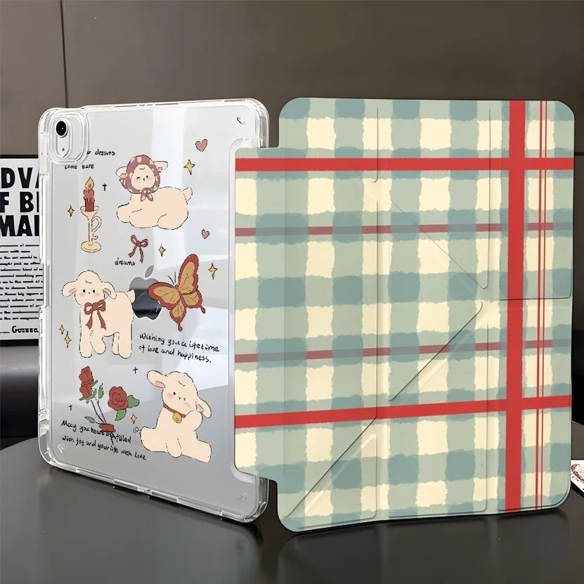 Cartoon iPad Case with Pencil Slot
