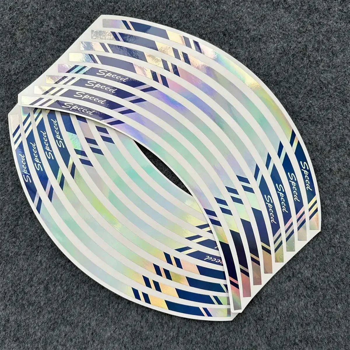 Vibrant Rainbow Wheel Stickers - 17 Rim Tape for Car and Motorcycle Styling