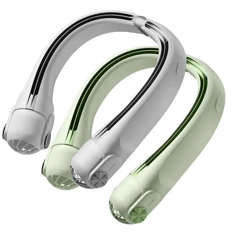 

Portable Neck Fan USB Rechargeable Bladeless Hanging Neck fan Adjustable Wind Direction and Speeds Mini Summer Sport Fan