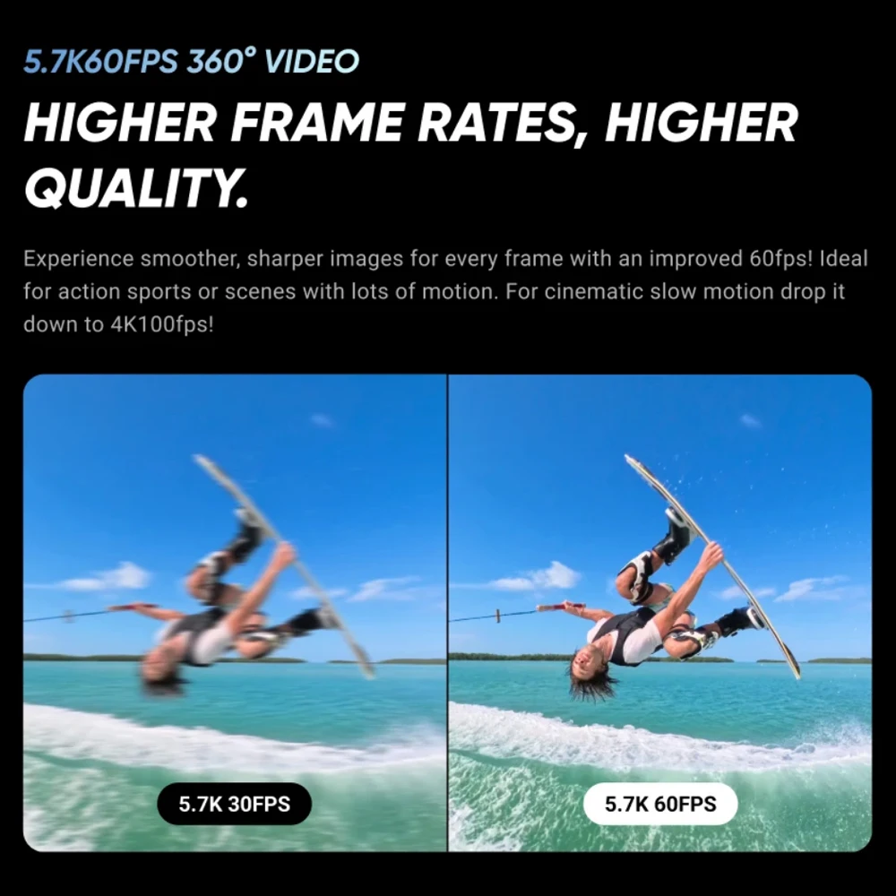 Insta360 X4 360 8K Video 2290mAh 2.5'' Touchscreen 10m Waterproof Removable Lens Guards Russia in stocks 3