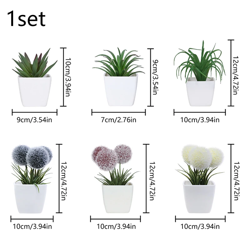 1 Set Simulation Mini Potted Plant