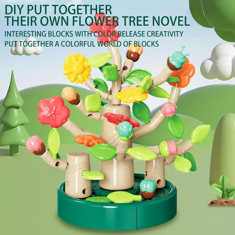 Flower Bouquet Building Kit Kids Crafts Educational Activity For Preschool Sorting & Stacking Toys Flower Trees Educational Kids