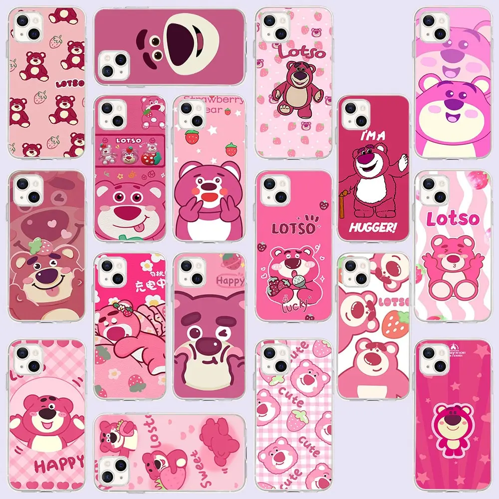 Kp-69 Custodia Morbida In Silicone Strawberry Bear Per Lg Q61 K9 Q52 K52 K62 K42 K12 Kk12 Q60 K50 V40 V50 V60 K61 Prime Max Velvet