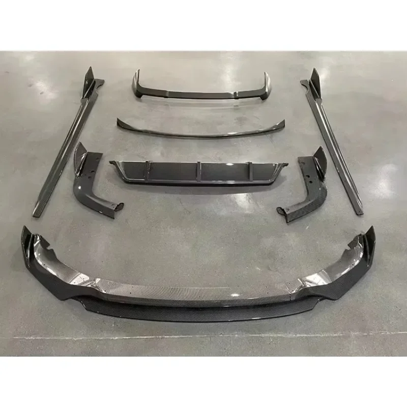 BAZIT X5 G05 프론트 립 리어 디퓨저 사이드 스커트 스포일러 G05 카본 파이버 룩 에어로 키트