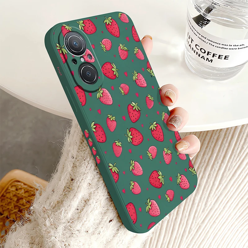 Strawberry Shockproof Matte Silicone Soft TPU Phone Case