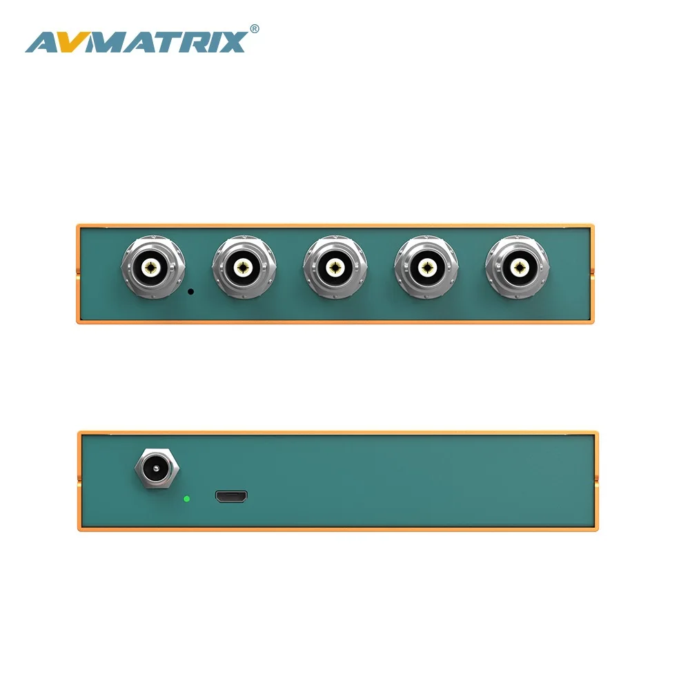 SD1141 AVMATRIX 1in 4 out Fiber Optic Transmitter and Receiver SDI Video Splitter for camera Amplifier Distribution Amplifier