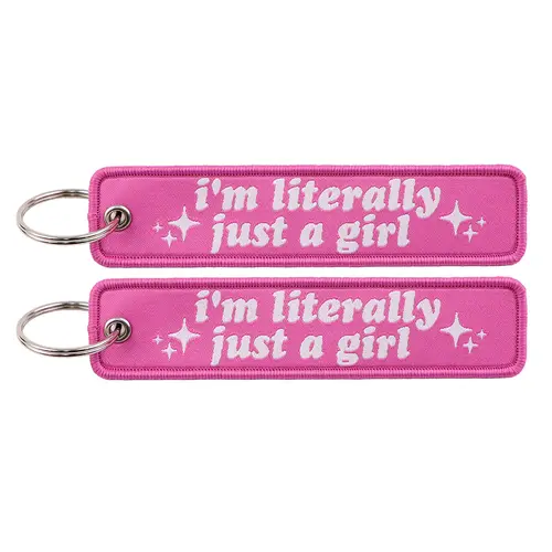 1pcs Computer Pop-up Window Quotes Embroidered Keys Tag Keychains For Motorcycles Backpack Fashion Key Ring Accessories Gifts - Image 95