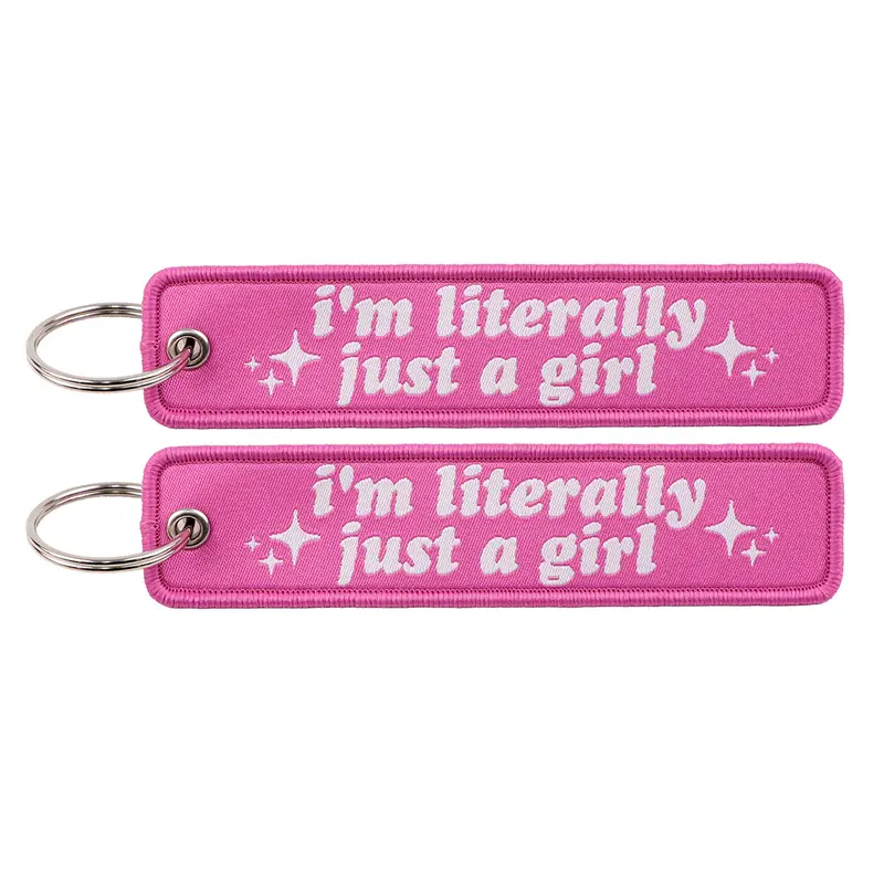 1pcs Computer Pop-up Window Quotes Embroidered Keys Tag Keychains For Motorcycles Backpack Fashion Key Ring Accessories Gifts - Image 95