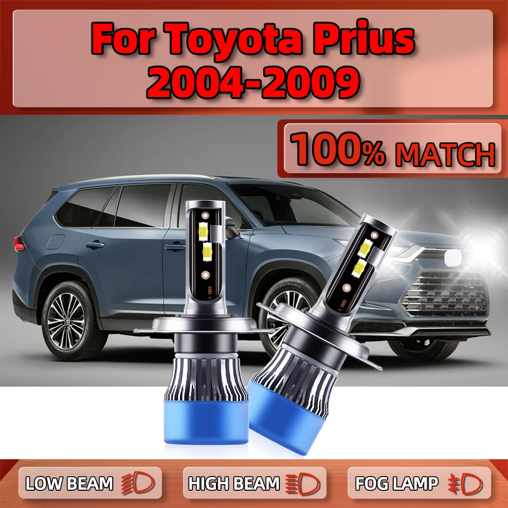 

120W 20000LM Turbo Auto Lamps H4 LED Headlight Bulbs 6000K 12V High Low Beam For Toyota Prius 2004 2005 2006 2007 2008 2009