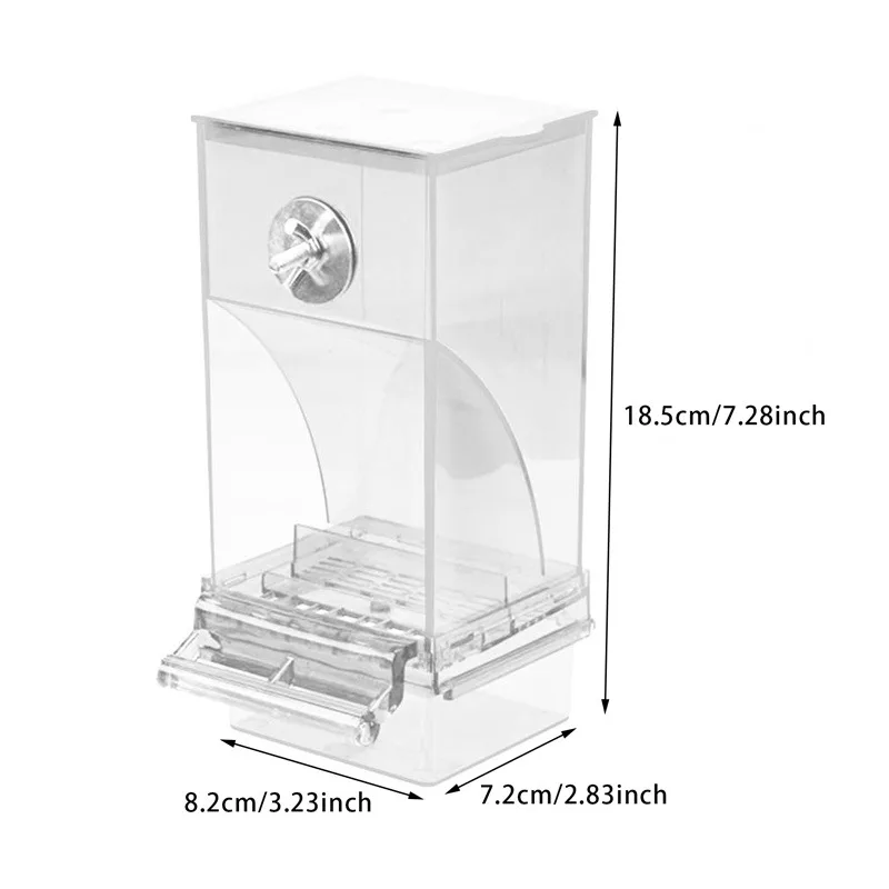 Spill-Proof Automatic Acrylic Bird Feeder & Drinker