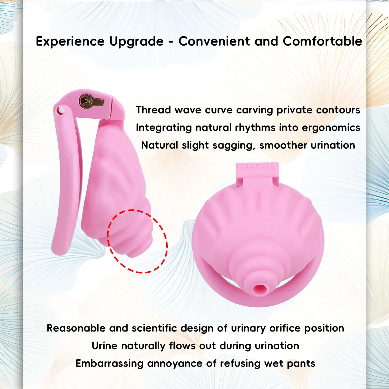 FRRK Sissies Seashell ABS Resin Male Chastity C age Device with Elastic Chastity Belt for Femboy Man 18+ Adult Sex Products Shop