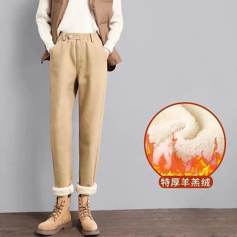 Women's Pants Winter Leggings Women 2024 Plus Velvet Thicken Leggings Women Korean Large Size Women Pants High Waist Pants