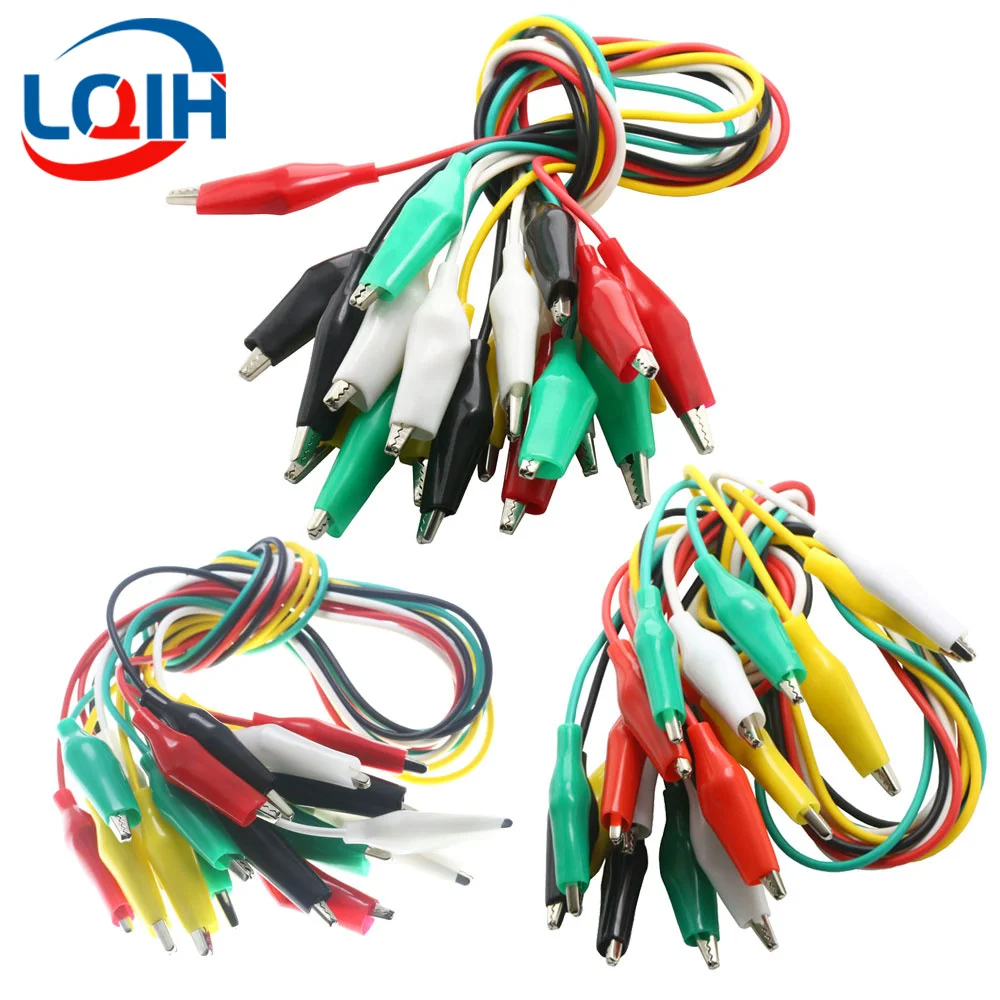 Color Alligator Clip 10PCS Electric DIY Small Battery Power Cord Sheath Electric Clamp Double Head Test Clamp 28mm 35mm 45mm 50cm alligator clips electric test clamp test clip electrical clamp