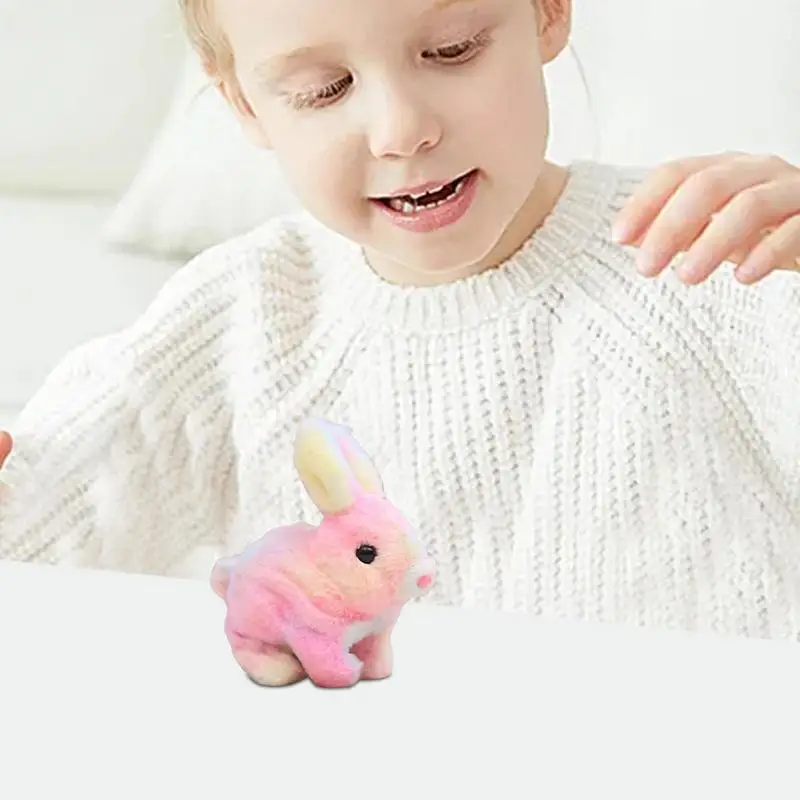 Walk And Talk Bunny Or Dog Easter Plush Stuffed Animal Electric Pet Educational Interactive Toys For Children Birthday Gifts 5