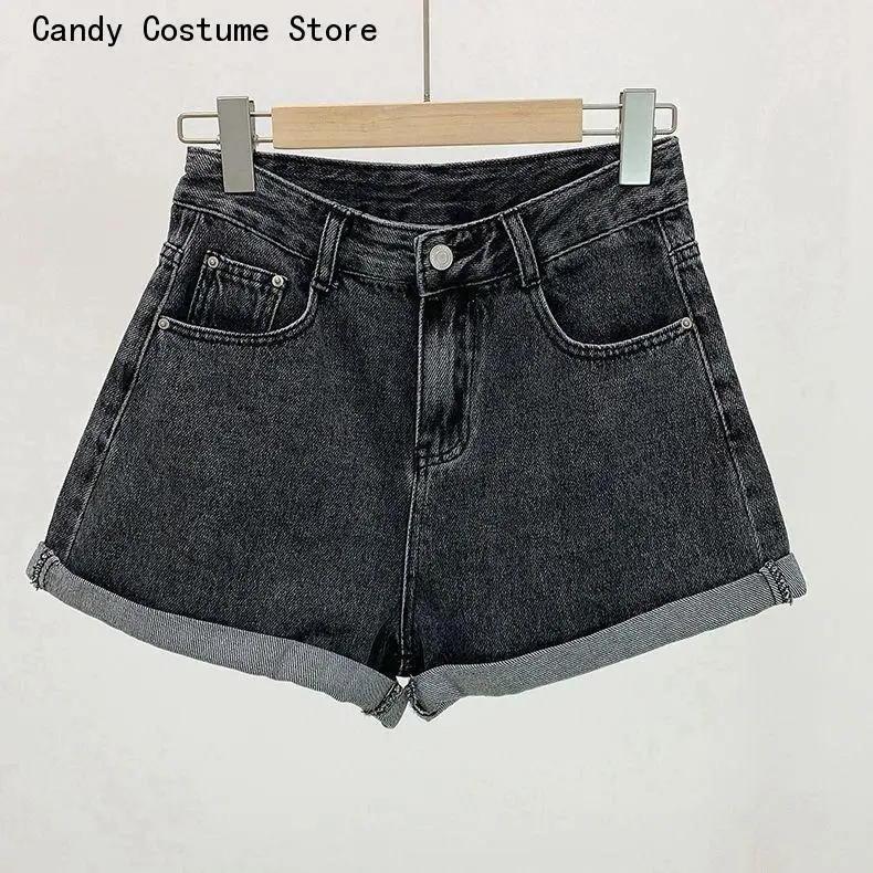Denim Vintage Summer Basic Simple All-Match Hot Sale High Waist Leisure Ladies Streetwear Chic Classic Shorts Women