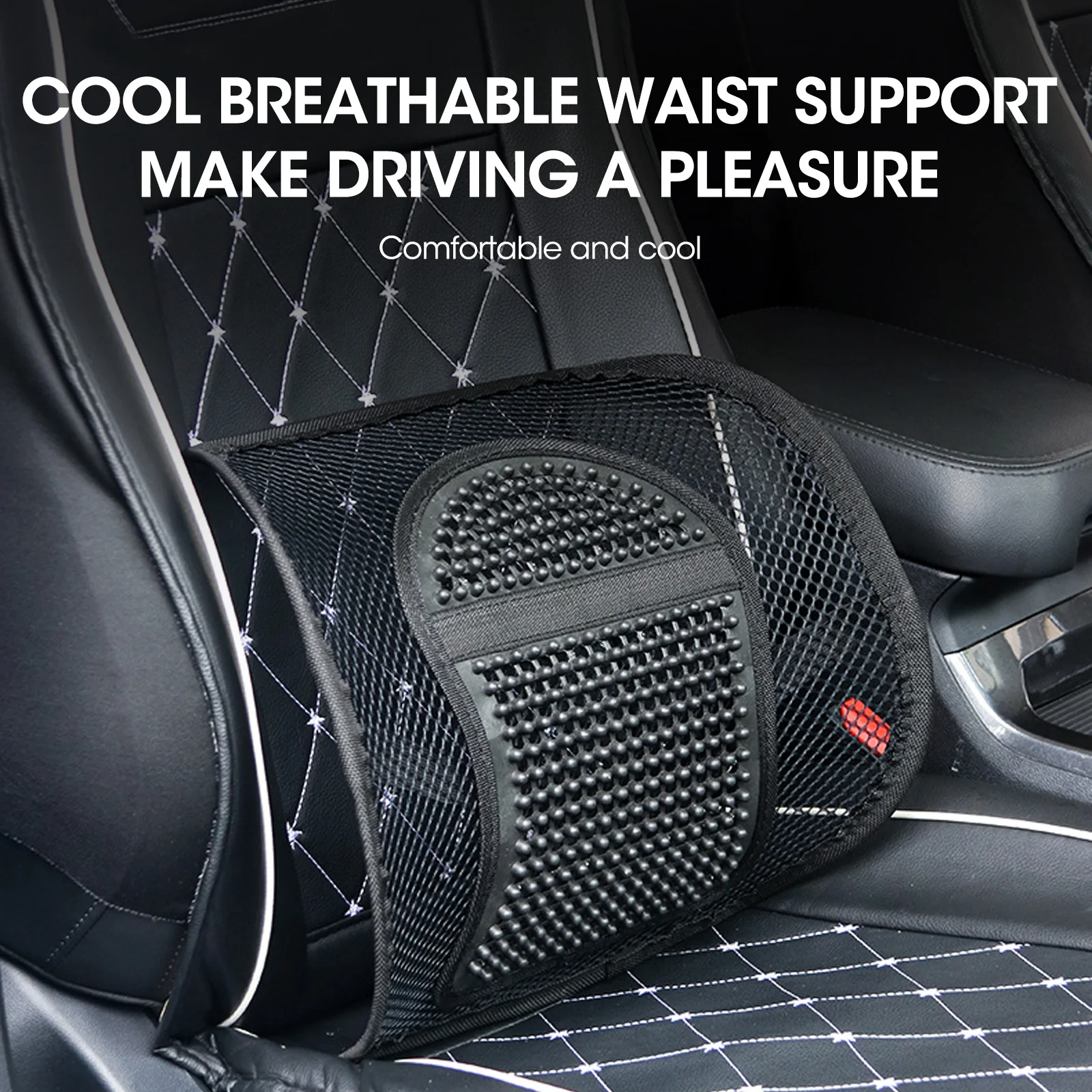 

Ventilate Mesh Car Seat Chair Back Cushion Truck Relief Lumbar Brace Pad Back Support Office Home Cushion Massage Universal