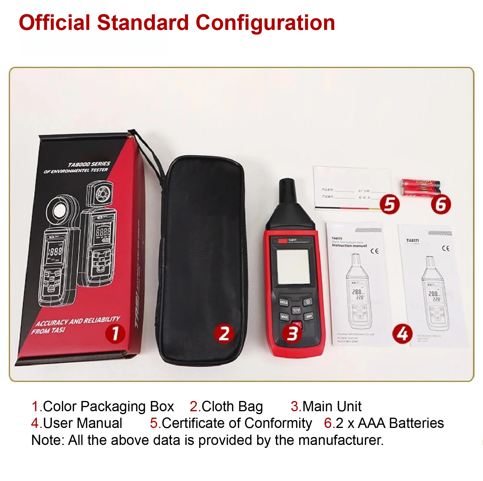 TA8171/TA621A Portable Temperature Humidity Meter Digital Hygrometer Dew Point S