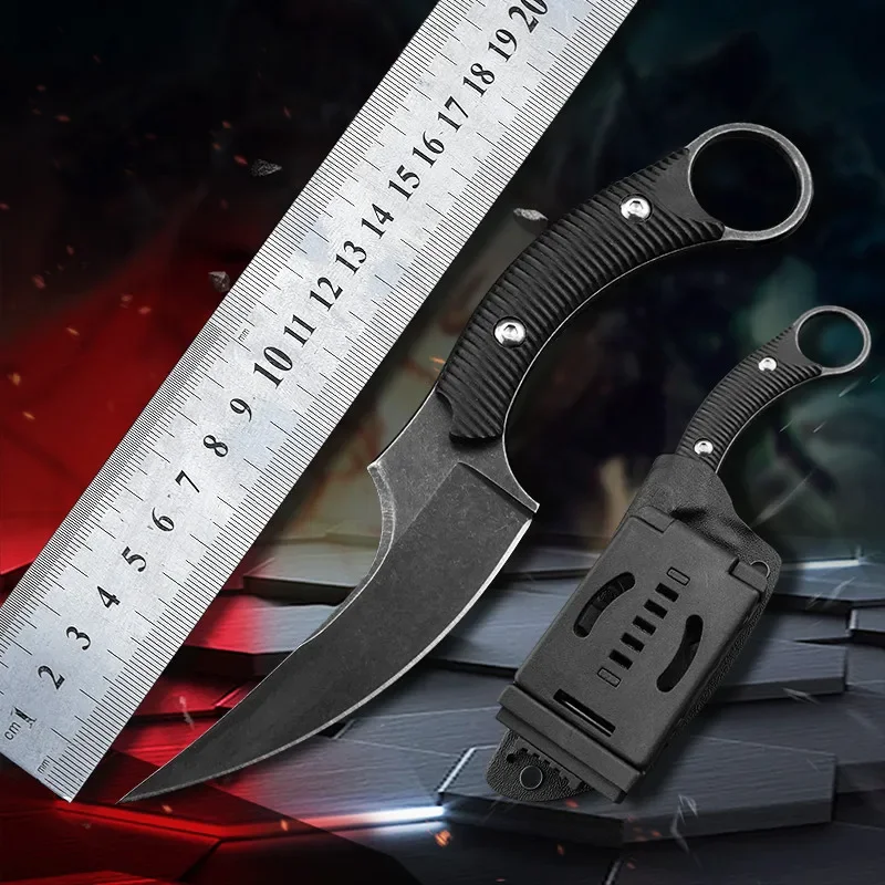 

Тактический нож для кемпинга, выживания, спасения, керамбит CS GO, фиксированный нож, резак, охотничий карманный нож, портативные боевые инструменты