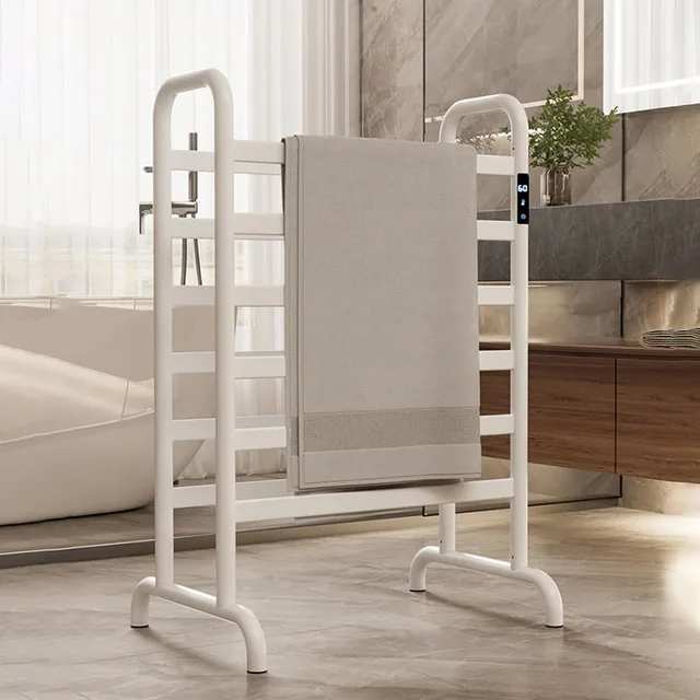 ราวแขวนผ้าเช็ดตัวแบบดิจิตอล พร้อมระบบตั้งเวลาอัจฉริยะ แบบตั้งพื้น สองแถว เคลื่อนย้ายได้ 1