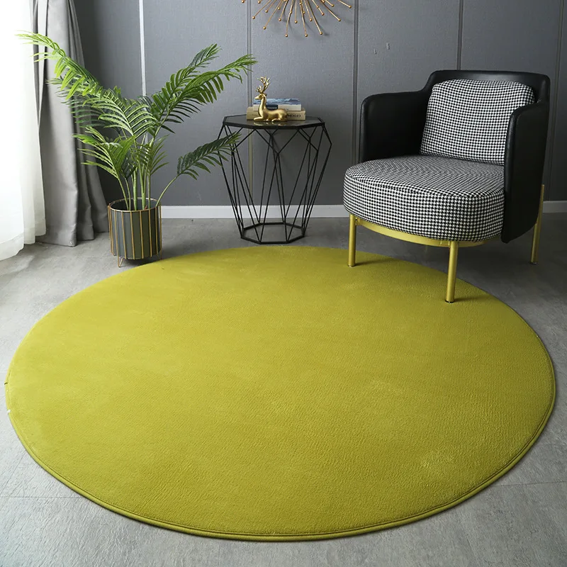 Coral Velvet Carpet Round For Home Living Room Coffee Table Floor Rug Short Plush Foot Mat Children's Play Crawling Carpets floor mat,coffee mat,shaggy rugs