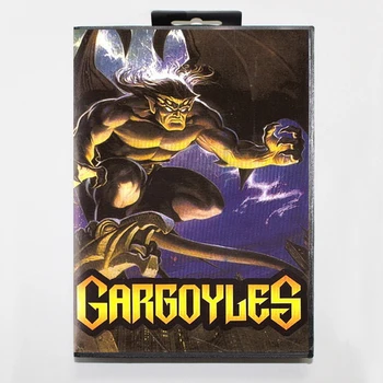 Cartuccia di gioco MD Gargoyles da 16 bit con scatola RU per sistemi Sega Megadrive Genesis