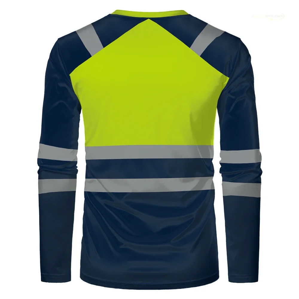 Autumn New Men's Safety Work Clothing Quick Drying Breathable Work Tops Sweat Wicking High Quality Comfort Oversized T Shirt