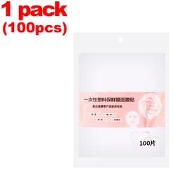 Disposable Transparent PE Full Face Beauty Mask Wrap (1pack)