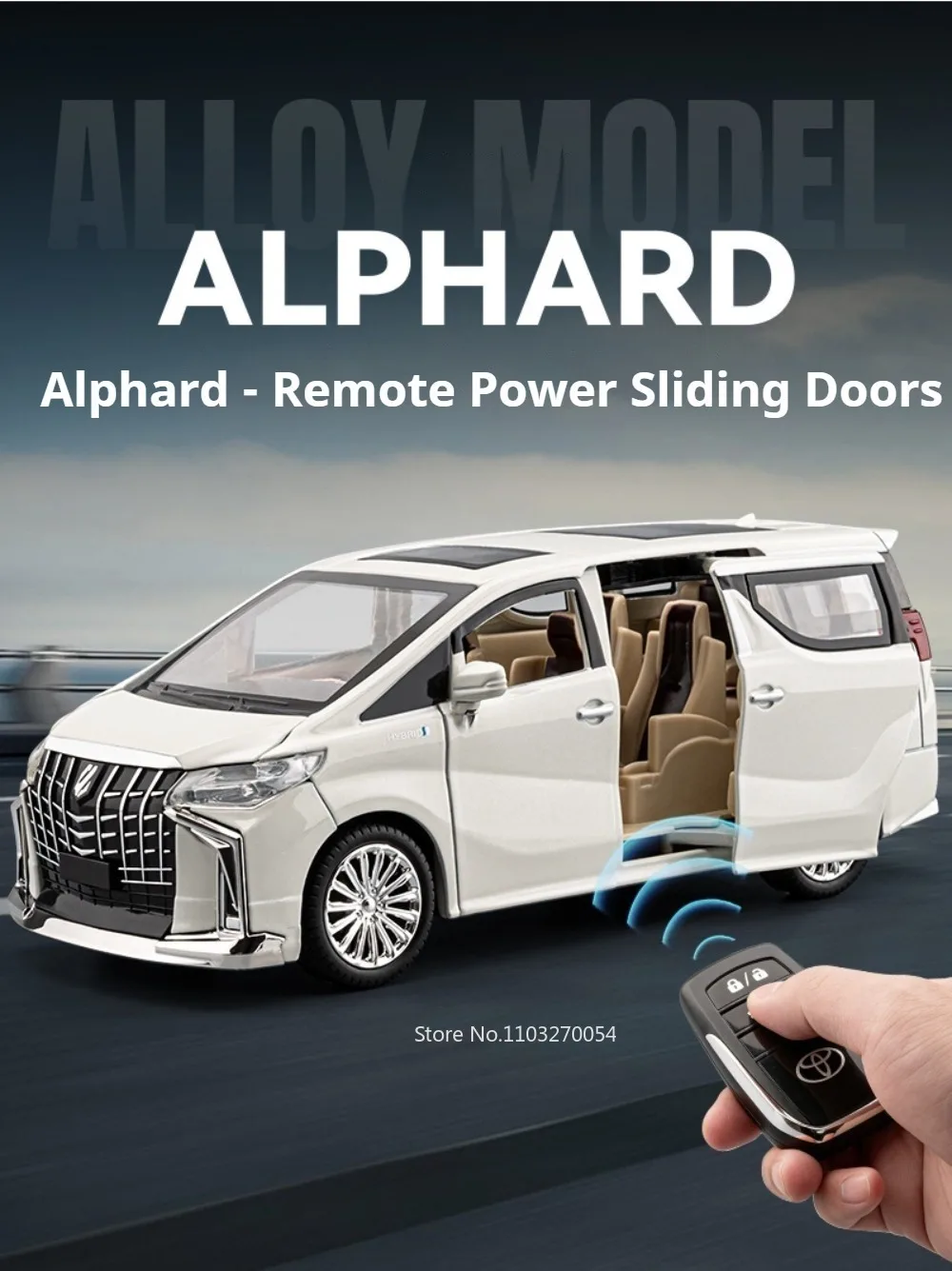 1:24 Alpha S680 Miniaturmodell Spielzeug Druckguss Legierung Auto mit Sound und Licht Rückziehfunktion Automatische Tür Vorderradlenkung Kinder Sammlerstück – Detail 1