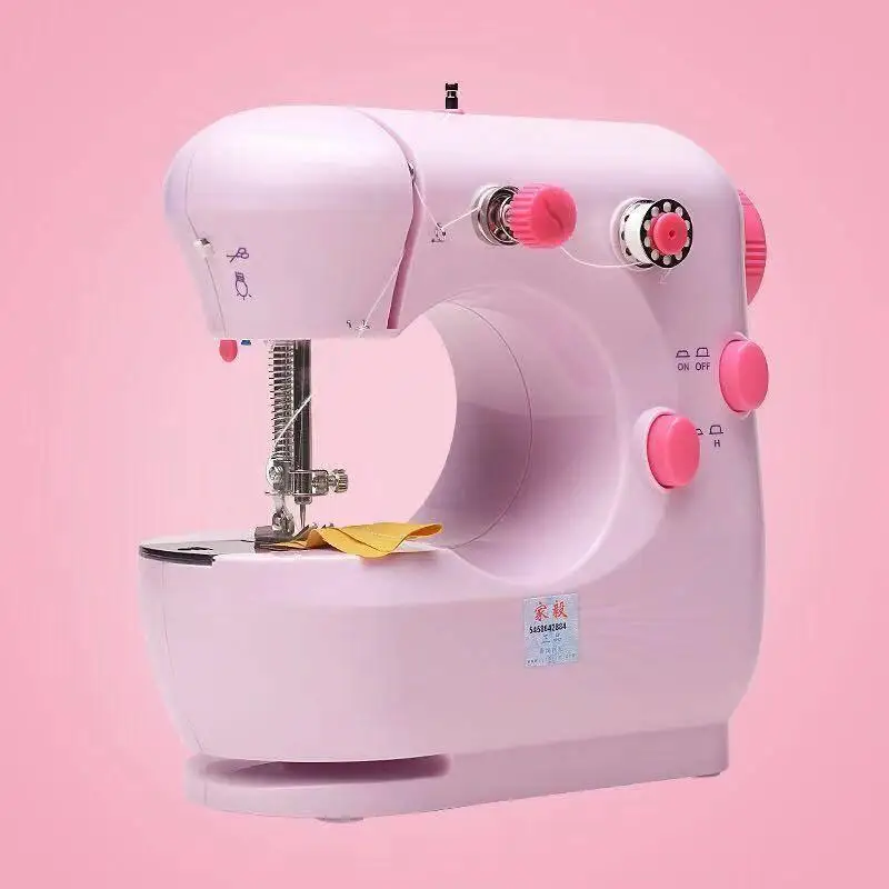 Mini Sewing Machine Multifunction Domestic Pink Sewing Machin With Foot