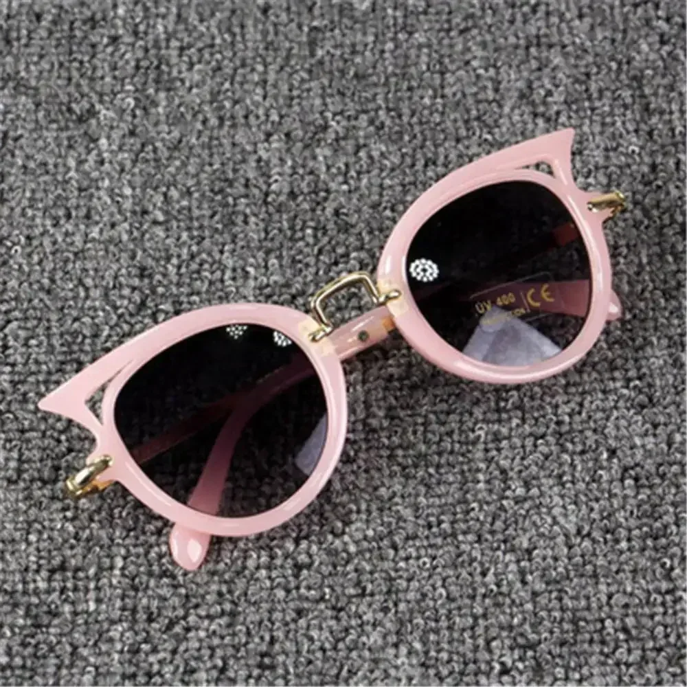 Kids Floral Sunglasses Girls Brand Cat Eye Children Glasses Boys UV400 Lens Baby Sun Glasses Cute Eyewear Shades Goggles