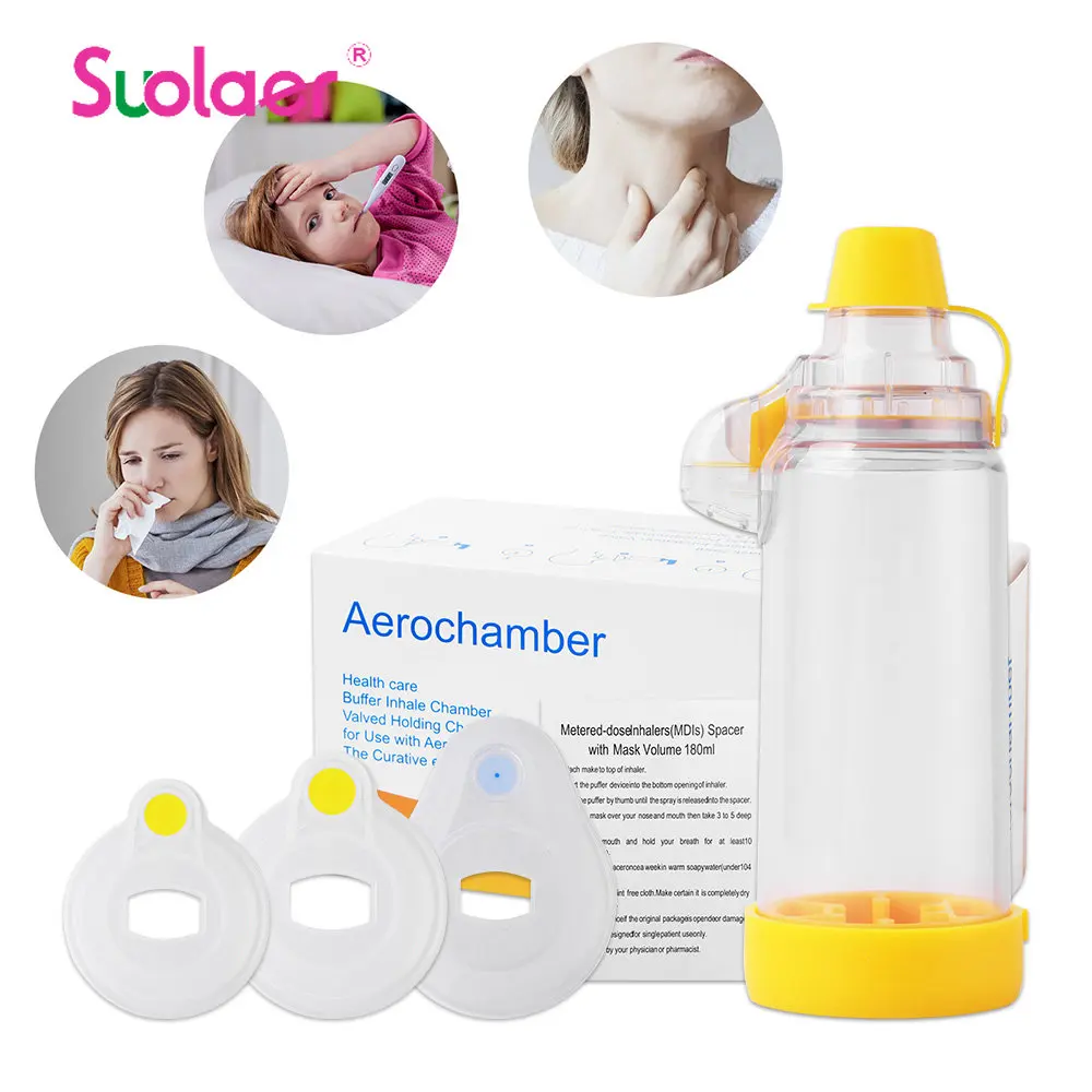ProfessionalAdultPediatricBabyAsthmaSpacerInhalerSpacerDeviceSiliconeAerosolCabin