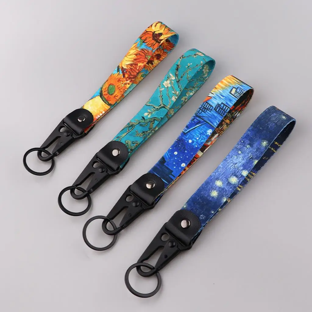 

Van Gogh Oil Painting Key Tag Anime Keychain for Car Motorcycles Keys Holder Keyring Women Men Fashion Jewelry Accessories Gifts