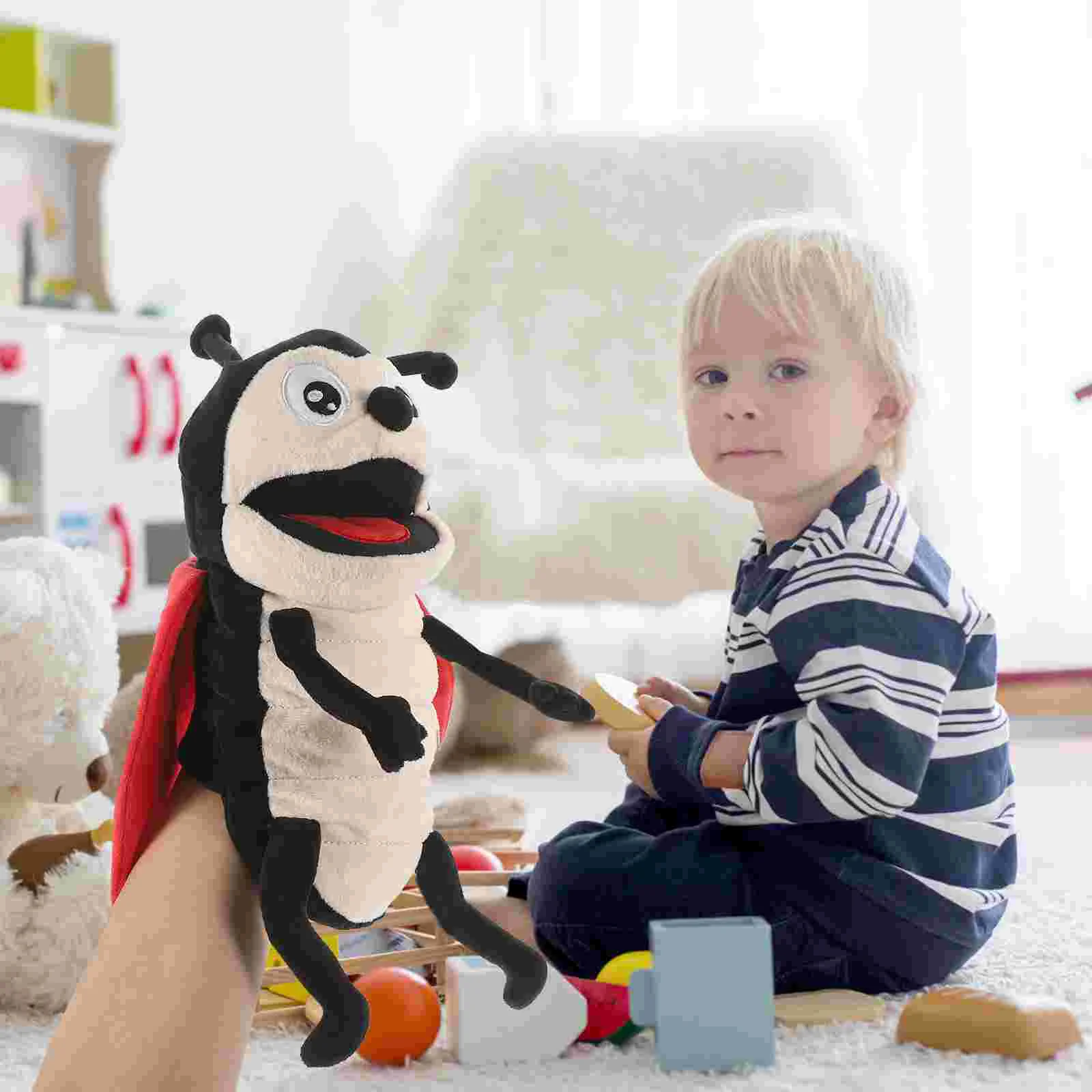 

Plush Ladybug Hand Puppet Interactive Storytelling Hand Puppet Plush Ladybug Hand Toy